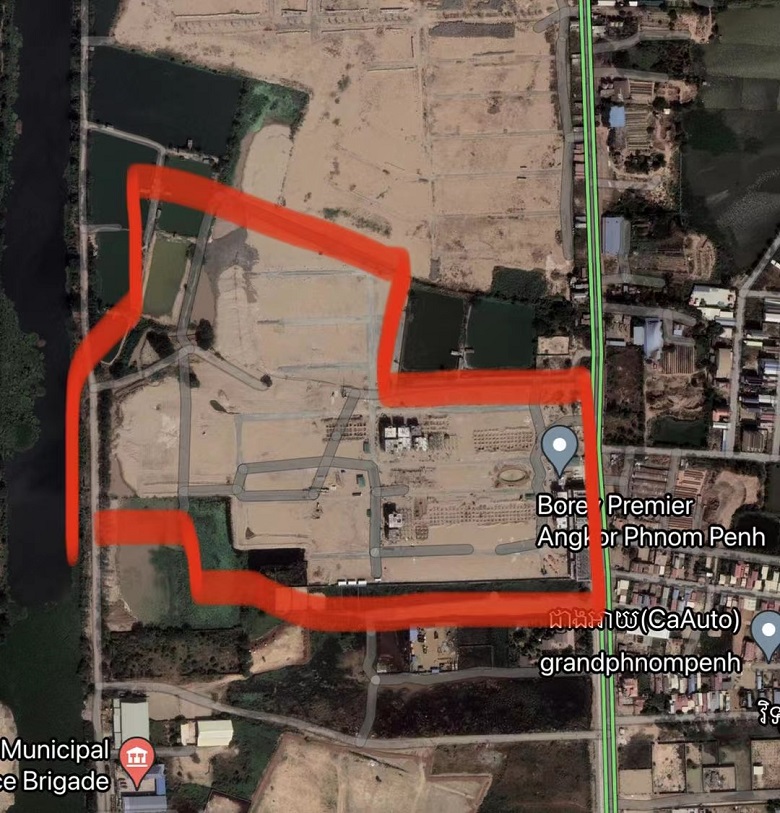 建圳达电缆-柬埔寨的Borey Angkor Phnom Penh项目地图
