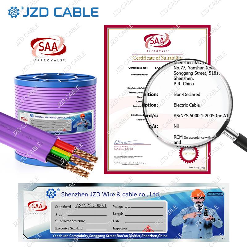 澳洲活动房屋专用SAA紫色TPS扁平电缆5V-90护套