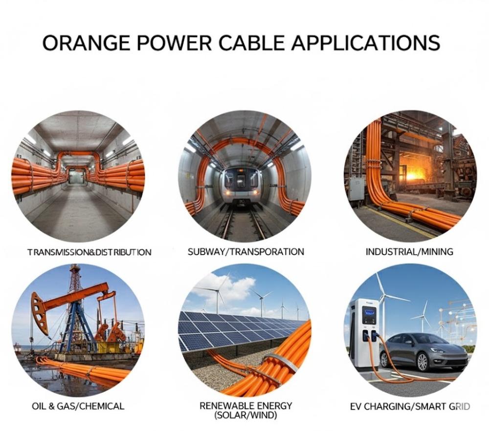 orange circular cable